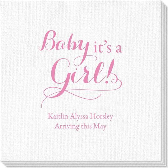 It's A Girl Deville Napkins